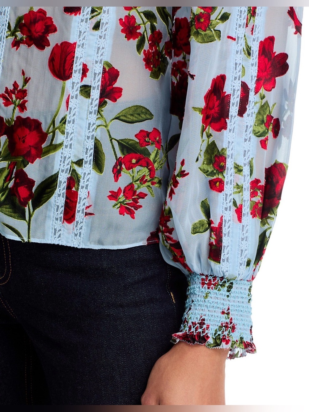 Alice + Olivia Arlette Collared Blouse - Picture 4 of 6